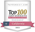 Top 100 Jury Verdicts All Practice Areas Venardi Zurada LLP California 2023
