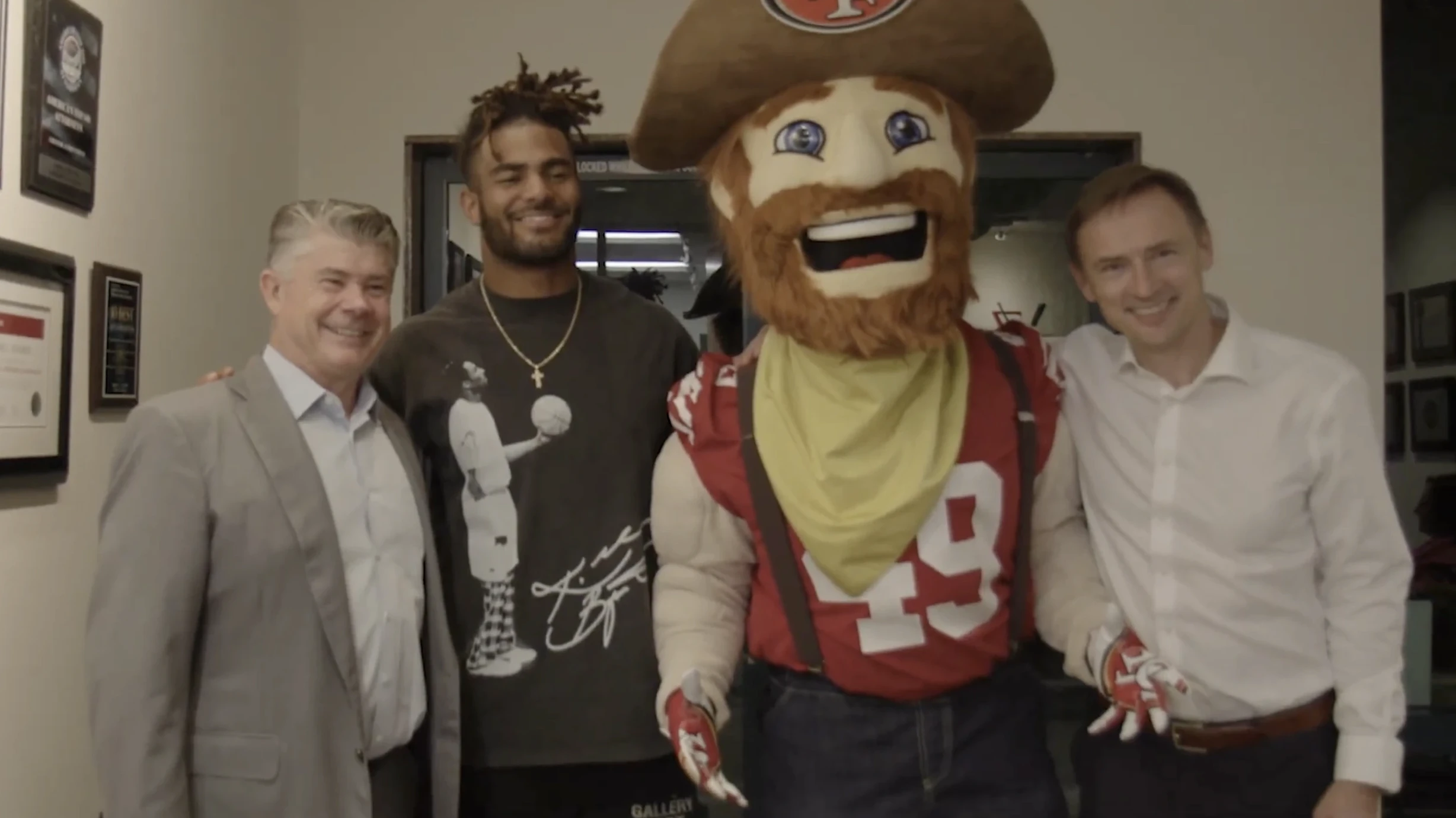 Venardi Zurada, Fred Warner, and Sourdough Sam